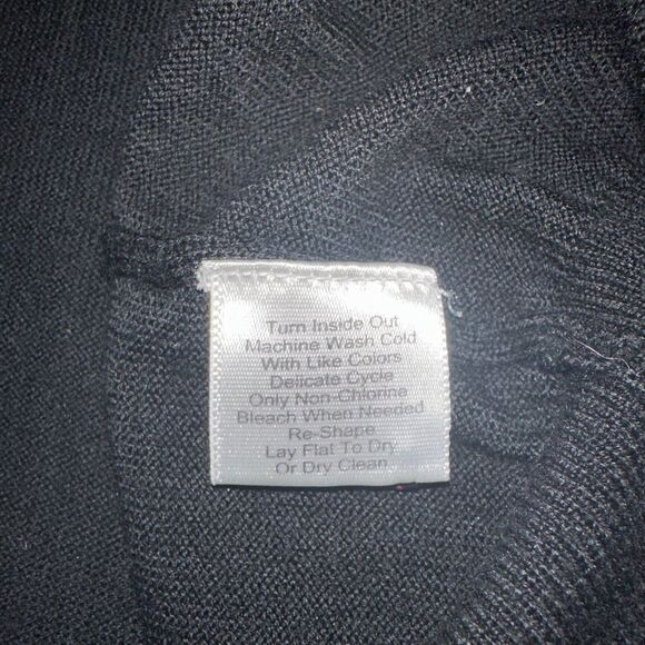 Jos. A. Bank Traveler Modern Fit Merino Wool Black Long Sleeve Polo - Picture 3 of 4